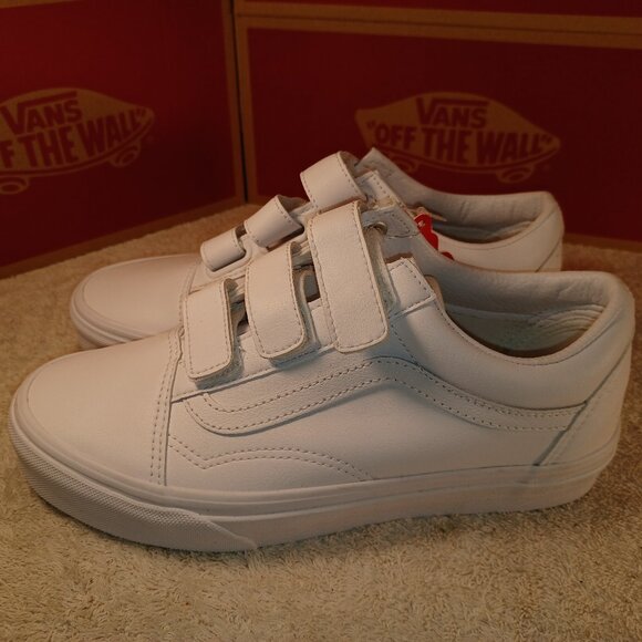 Vans Men's 5.5/Women's 7 Leather V True White Skate Shoes VN0A3D29L3H - Picture 6 of 12